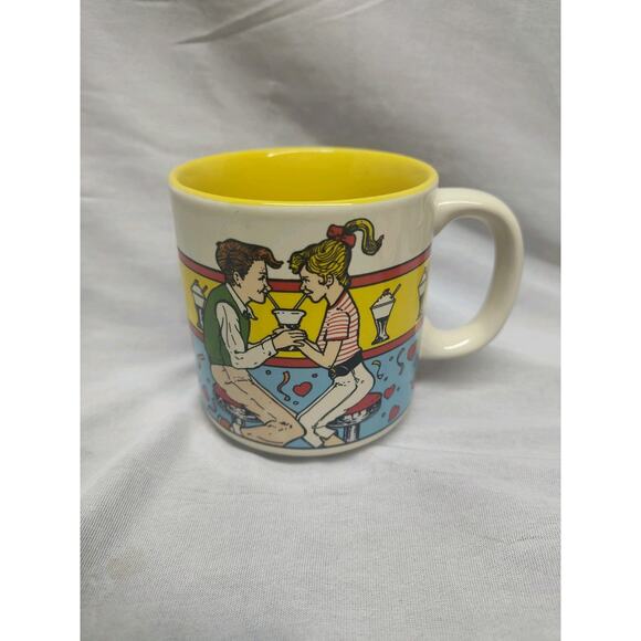 1986 Willitts The Lime Mug Rare Vintage Soda Shop Teen Love Mug Coffee - Picture 1 of 5